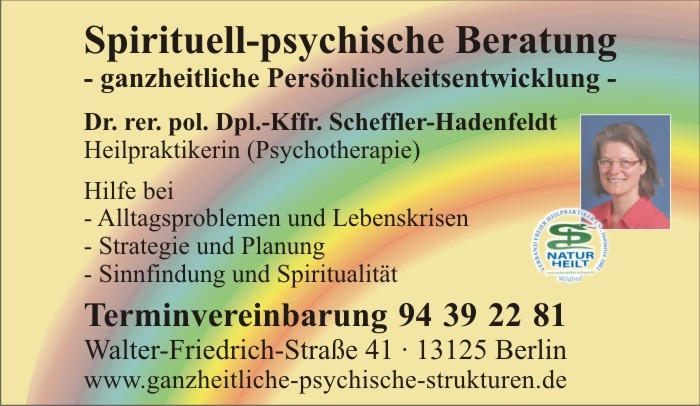 spirituelle Lehrerin und Heilpraktikerin für Psychotherapie